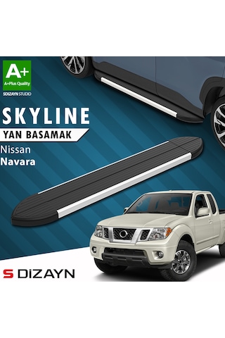 S-dizayn Nissan Navara 2 Skyline Aluminyum Yan Basamak 203 Cm 2005-2015 A+ Kalite