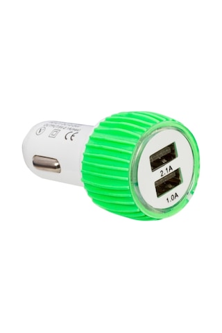 5 Volt 2.1 Amper Çift Usb'Li Oto Çakmaklık Araç Şarjı Renk Siyah