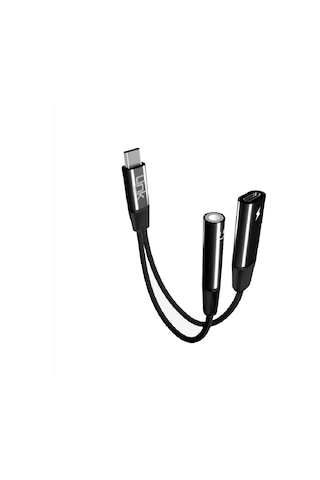 Linktech A202 Type-c To Type-c + 3.5mm Jack 65w 2in1 Dönüştürücü Adaptör -