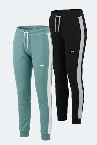 Slazenger Veva 2 Li Set Kadın Eşofman Altı Yeşil - Siyah