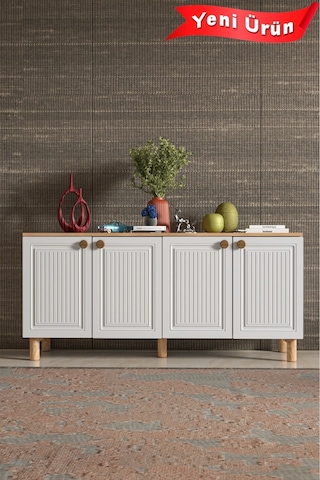 Bohem Konsol Mdf Kapak Beyaz