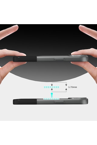 Mobilefix Iphone Uyumlu 15 Kılıf M-safe Şarj Özellikli Mıknatıslı Duble Kapak - Gri Gri