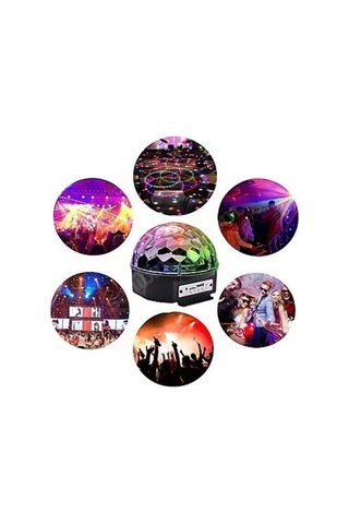 Kumandalı Led Kristal Disko Topu Beyaz