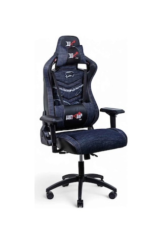 Prıme Rugged Oyuncu Koltuğu Gaming Koltuk Gamer Koltuğu Kot Kumaş - Siyah Deri