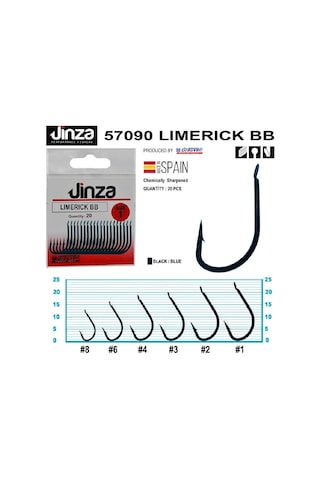 Jinza 57090 Limerik Blue Mavi Olta İğnesi 20 Li Paket No:6 - Standart