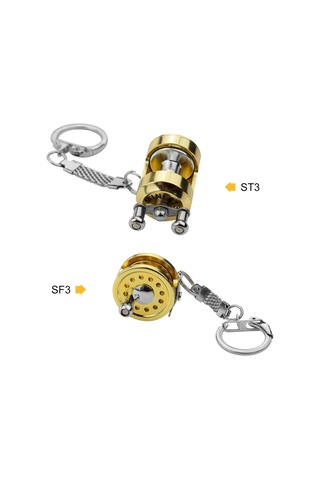 Gajeena St3 Modeli Aluminyum Ally Mini Balık Çarkı Anahtar Zinciri - Balık Tutkunları İçin Hediye, Çanta Askısı Ve Dekoratif Aksesuar