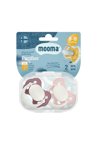 Mooma Palyaço Ve Kelebek Emzik No:2 - Pembe - Mor