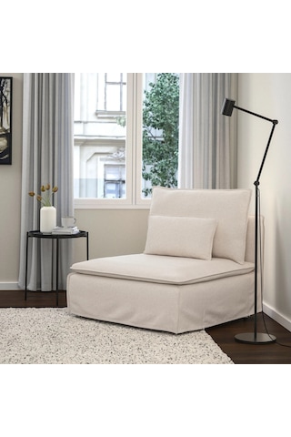 Ikea Ekru Konforlu Kanepe - Tekli Koltuk