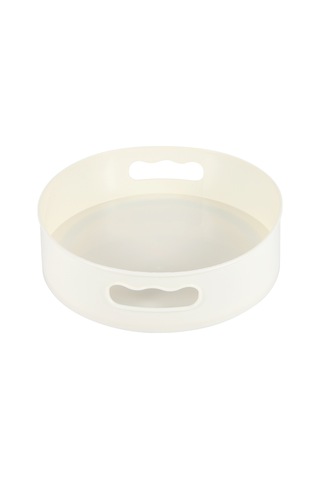 Xurunkeji Döner Tepsi Döner Tabla Mutfak Saklama Kapları Baharat Kavanozu Gıda Atıştırmalık Tepsi Kaymaz Kurutulmuş Saklama Tabağı, Beyaz Beyaz