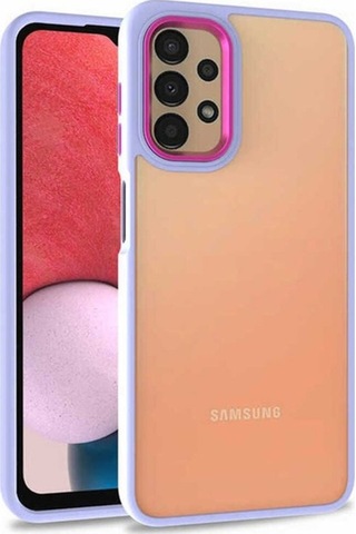 Galaxy Uyumlu A53 5g Kılıf Zore Flora Kapak Lila