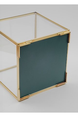 Duvar Askılı Cam Kutu Pirinç & Gold