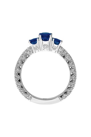 Sirius Pırlanta Ve Oval Safir Taşlı Yüzük 0807R0087