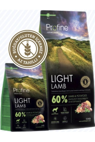 Profine Gluten Free Adult Lamb Light Glutensiz Diyet Kuzu Etli Yetişkin Köpek Maması 12 KG