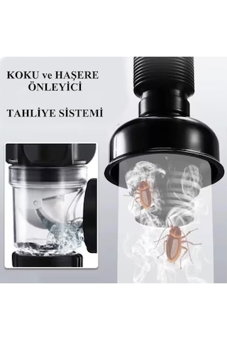 Koku Haşere Önleyici Banyo Lavabo Gider Borusu, Genişletilebilir Standart Banyo Ve Lavaboları İçin
