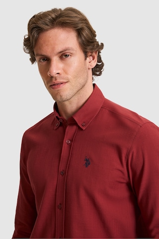 U.s. Polo Assn. Erkek Vişne Gömlek Basic 50324660-vr223