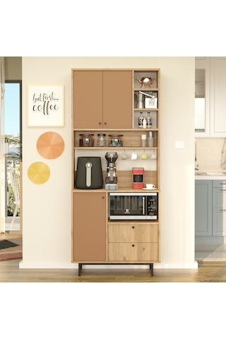 Lounge Kahve Köşesi Çok Amaçlı Dolap Mutfak Dolabı Le6-sk