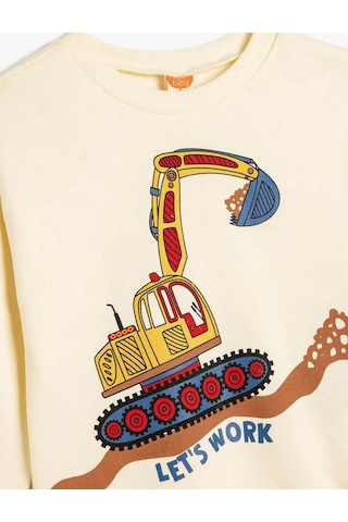 Koton Erkek Bebek Sweatshirt Ekru 5wmb10106tk 25ky59003230 Y5915 Ekru