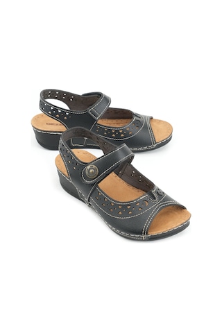 Gezer Yazlık Kadın Suni Deri Sandalet Gk1yze.00015.18.010.0c Siyah