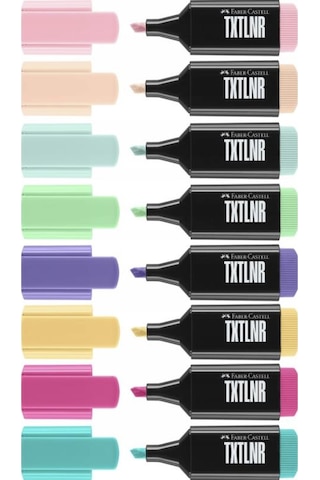 Faber Castell Fosforlu Kalem Mini Pastel 8'li Set - 154218 Çok Renkli