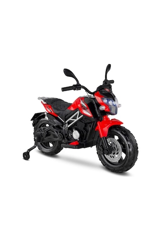 447 Motocross Akülü Motor Çocuk Motoru 12v Kırmızı