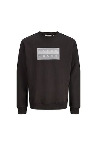 Jack & Jones Jcofusıon Erkek Bisiklet Yaka Box Fit Sweatshirt Günlük Rahat Siyah