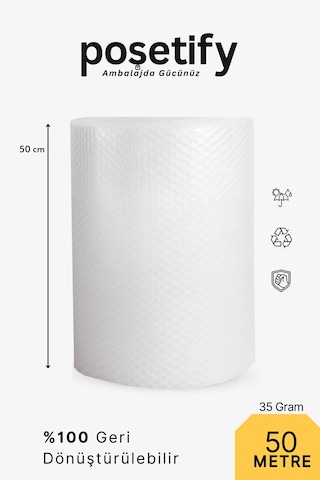 Kalın Balonlu Naylon Patpat Rulo 50 Cm X 50 M 35 Gr/m² 3 Katlı 1. Sınıf Ambalaj Malzemesi