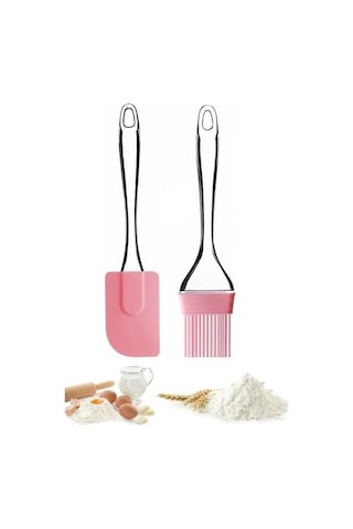 Silikon Spatula Ve Fırça Seti, Silikon Yağ Fırçası, Silikon Yağ Sos Yumurta Fırçası, Damla Saplı Mutfak Hamur Spatula