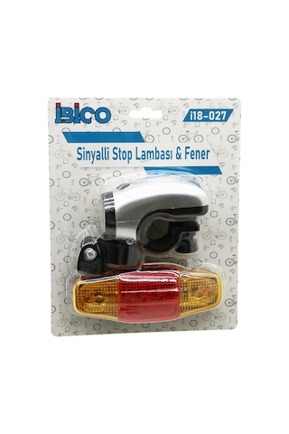 5 Led Sinyalli Pilli Bisiklet Işığı 2-in-1 Stop Lambası Çok Renkli
