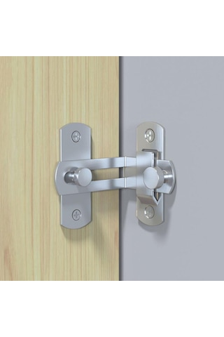 Homyl Ahır Sürgülü Kapı Mandalı Kilidi Amerikan Gümüş