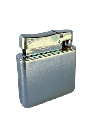 Promise Tek Alevli Fırçalı Gümüş Metal Benzinli Çakmak