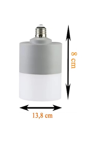 Zmr 114/G 20W Oval Torch Led Ampul Gri 6500K Beyaz Işık