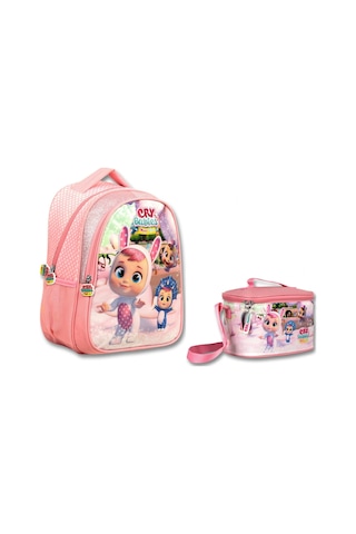 Cry Babies Tavşan Kulaklar İlkokul Sırt Çantası Ve Beslenme Çantası Seti - Açık Pembe - Kız Çocuk