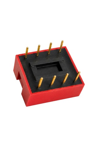 Pcb Tip 4'lü Kırmızı Dıp Switch 2.54mm Pin Aralıklı Devre Anahtarı