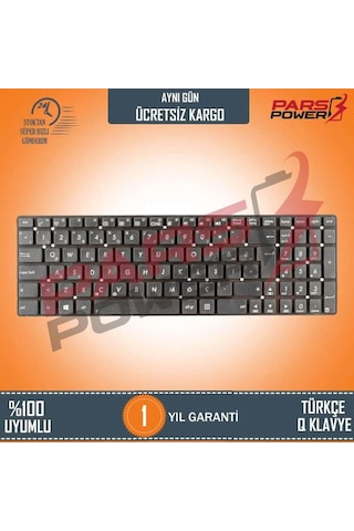 Asus Uyumlu K55Vj Notebook Klavye Siyah Tr