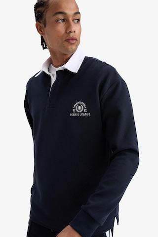 Defacto Defactofit Boxy Fit Gömlek Yaka Sporcu Sweatshirt F4396ax25aunv253 Lacivert