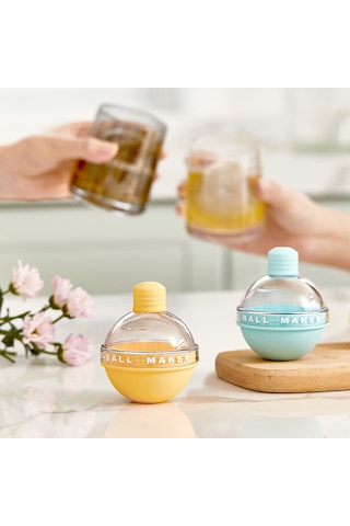 Ximistore9 Renkli Silikon Buz Topu Kalıpları - 4'lü Set, As Kapaklı, 2.4 İnç Dev Buz Topları İçin, İçeceklerinizi Serin Tutar Çok Renkli