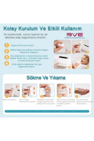 Optinell Elektrikli & Şarjlı Kare Bebek Burun Aspiratörü