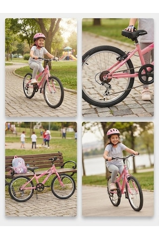 Salcano Excel 20 Girl V Fren 6 Vites 20 Jant Çocuk Bisikleti Pudra Pembe - Pembe