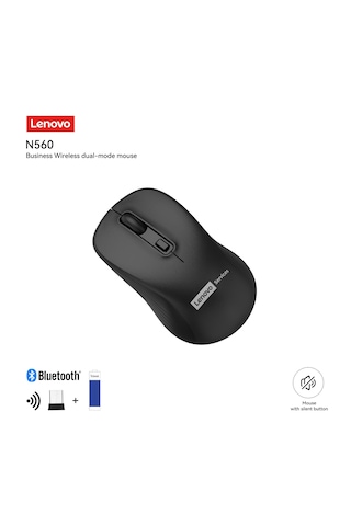 N560 Bluetooth + 2.4 Ghz Usb Alıcılı Kablosuz Dual Modlu Sessiz Mouse Siyah