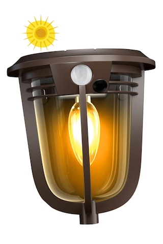 Greentech Güneş Enerjili Hareket Sensörlü, Cob Led Duvar Aplik / GT-SL18