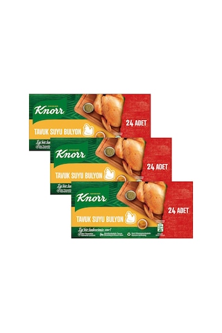 Knorr Tavuk Suyu Bulyon 24 Adet 240 Gr X 3 Adet