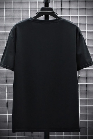 Erkek Belive İn Yourself Baskılı Oversize Tshirt Siyah