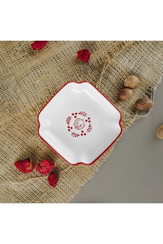 Aryıldız Red Bird Köşeli Tabak 10 Cm Çok Renkli