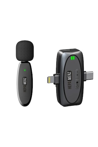 S-45 Yüksek Kaliteli Kablosuz Yaka Mikrofonu Lightning Ve Type-c