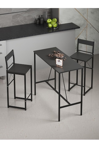 Retodesign Siyah Good Bar Masa Takımı Diğer