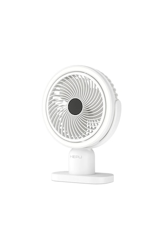Hp-f01 Işıklı Vantilatör Usb Şarjlı Masaüstü Mini Fan 3 Kademel
