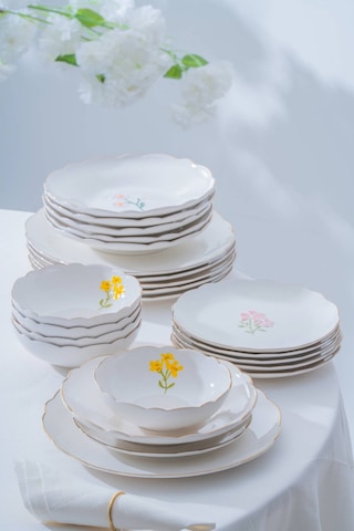 De Santiago 6 Kişilik 24 Parça Yemek Takımı Renkli