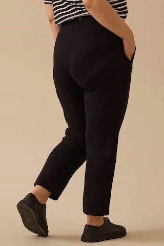 Kadın Büyük Beden Ön Dikişli Pantolon - Siyah Siyah