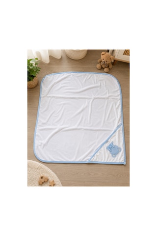 Zıpır 80cm 85cm Kapüşonlu Bebek Banyo Havlusu %80 Pamuk Yumuşak Kundak Havlu Yenidoğan Erkek Bebek Mavi Banyo Havlusu Mavi Diğer