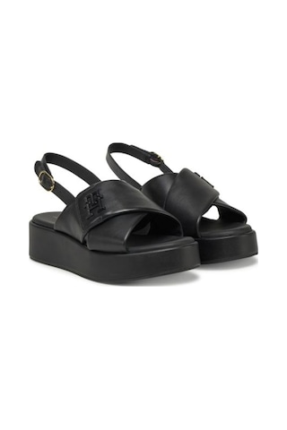 Kadın Hw Padded Leather Sandal Sandalet Fw0fw08808bds Siyah